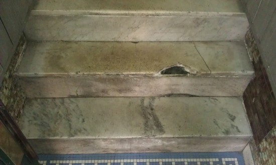 Marble Steps Before Restoration