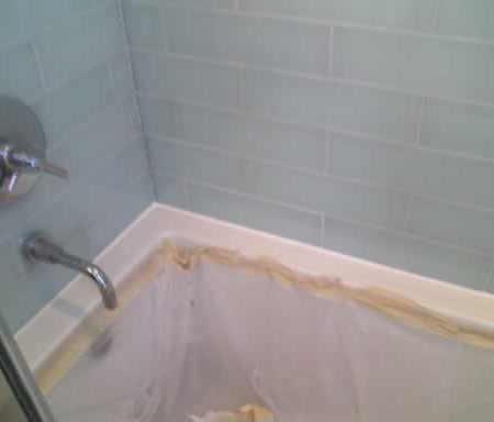 New Caulk Between Tub and Glass Tiles