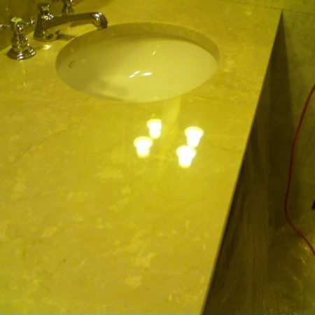 Bathroom Vanity after Refinishing