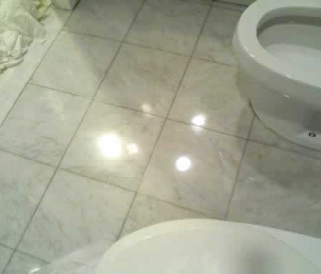 Bathroom Marble Tiled Floor