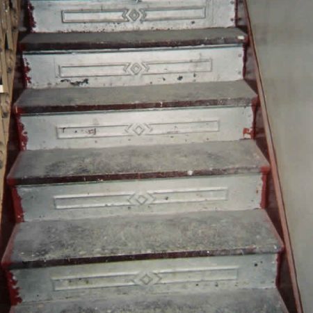 Dingy Staircase in Building before the Steps Replacement