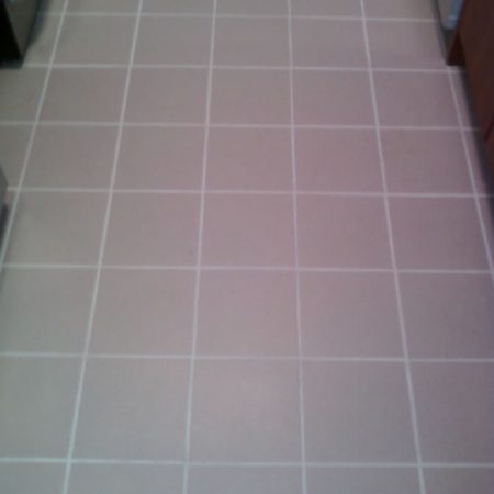 Ceramic Floor Tiles with a New Grout Just Installed