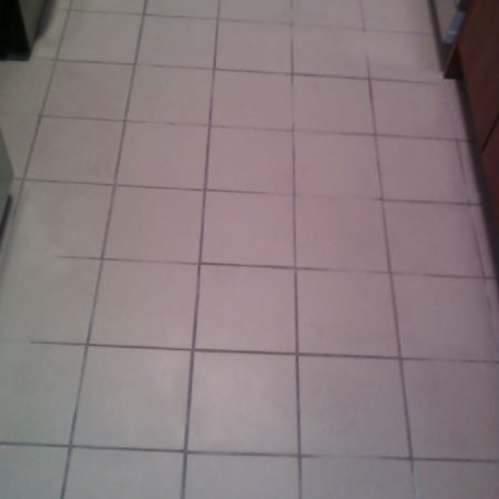 Ceramic Tiles on Kitchen Floor before Regrouting