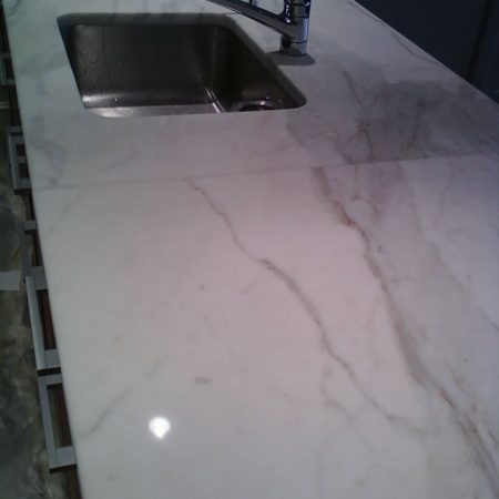 Refinished Calacatta Gold Countertop