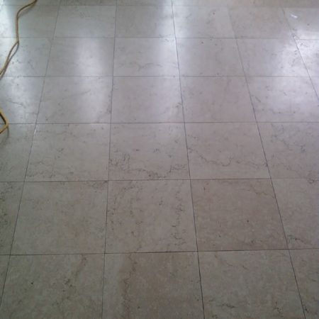 Scuffed Foyer Floor Scouring. Botticino