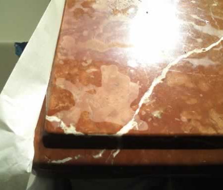 Splotchy Etches on Marble Countertop