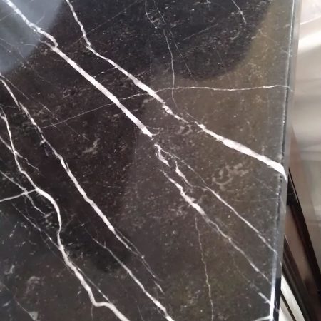 Etches on Black Marble Removal. Bedside Table Top