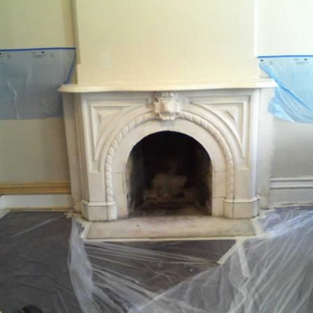 fireplace B image Classical Ornamental Fireplace before Restoration