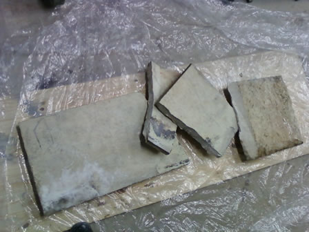 fireplace crack slab Chopped Chunks of the Fireplace Floor Slab