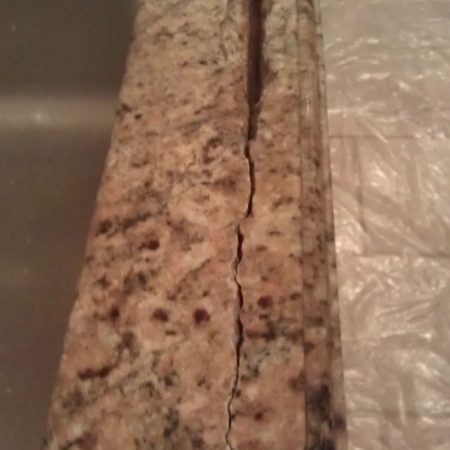 Granite Countertop Cavity & Crumbling by Sink