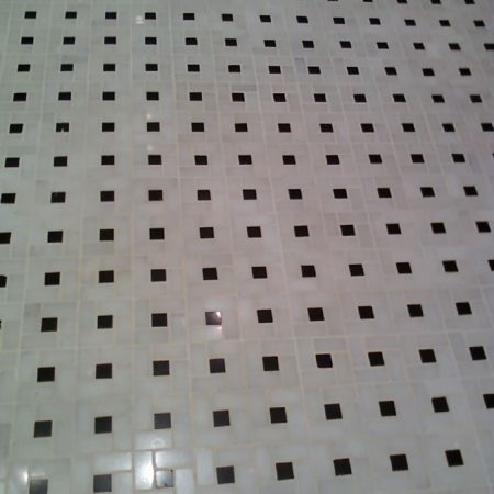 White Grout on Basketweave Mosaic after Cleaning