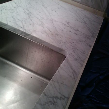 Kitchen White Carrara. Refinishing