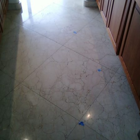 Deterioration on Misty Floor before Polishing