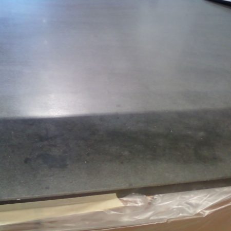 Brown Limestone Countertop before De-Staining