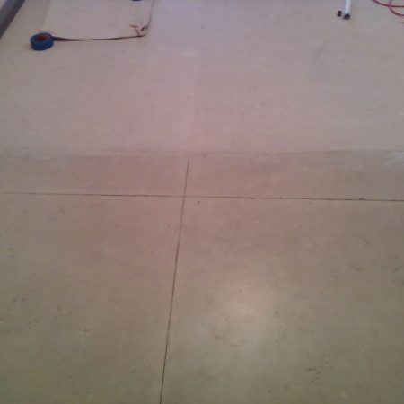 Shabby Limestone Floor Scouring. See the Difference