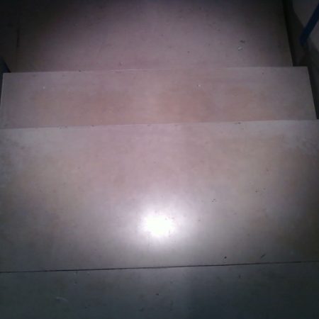 Filthy Limestone Steps before Cleaning and Honing