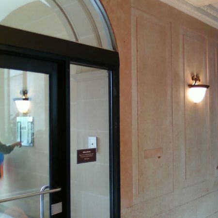 lobby panels after jpg image Lobby Wall Panel Fixed and Installed