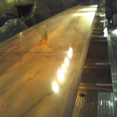 Restored Bar Top With Under-Light