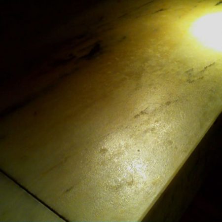 Disrepair Marble Bar Top. Leached Rough Surface