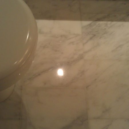 Marble Bathroom Floor. Etching Removal