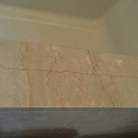 Long Crack on Botticino Bathtub Top
