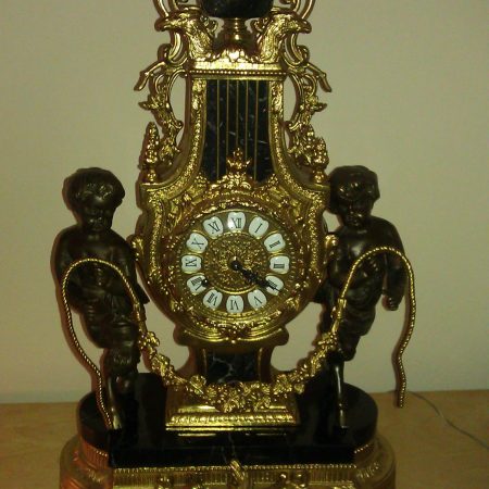 Replaced Marble Base Plaque on Bronze Clock