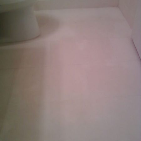 Limestone Bathroom Floor after Scrubbing & Cleaning