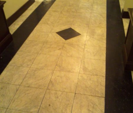 Shabby Marble Lobby Floor Refinishing