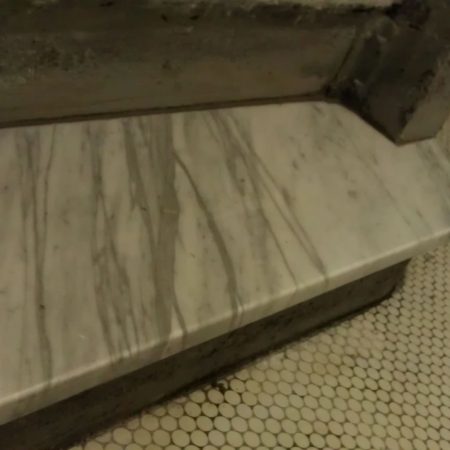 Vestibule New Carrara Step Installed