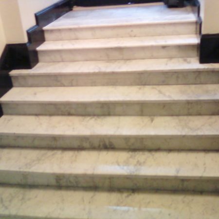 Marble Staircase and Steps after Scouring/Scrubbing/Polishing