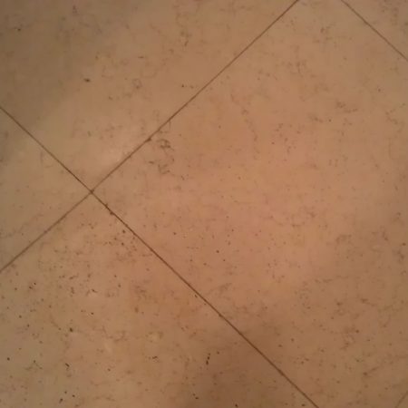 Limestone Tiles under Door Frame. After Cracks Repair