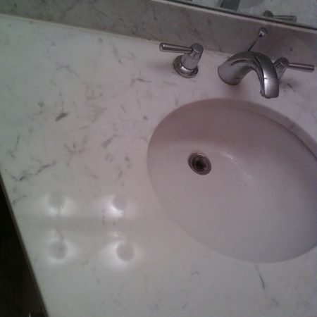 Polished Glossy Marble Vanity