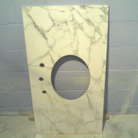 Calacatta Gold Vanity after the Crack Repair