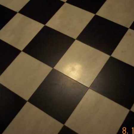 Tiled Marble Floor. Before Refinishing