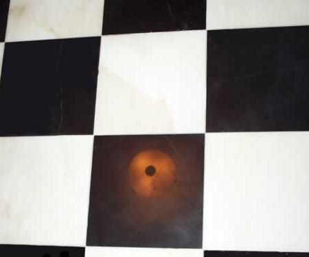 Marble Floor. Black and White Tiles