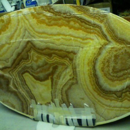 onix table repaired jpg image Oval Tulip Onyx Dining Table Restoration