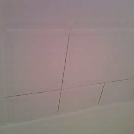 White Ceramic Tiles Before Applying New Grout