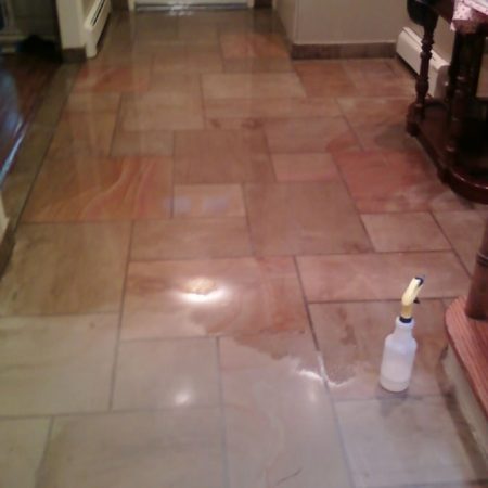 Sandstone Floor Sealing. Impregnator Sealer