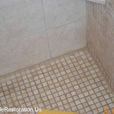 Marble Floor in Shower after Cleaning