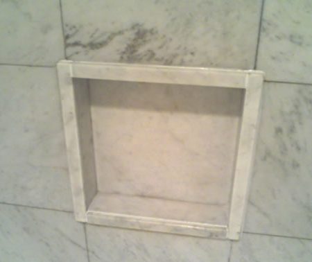 Cleaned Shower Built-in Niche/Soap Shelf