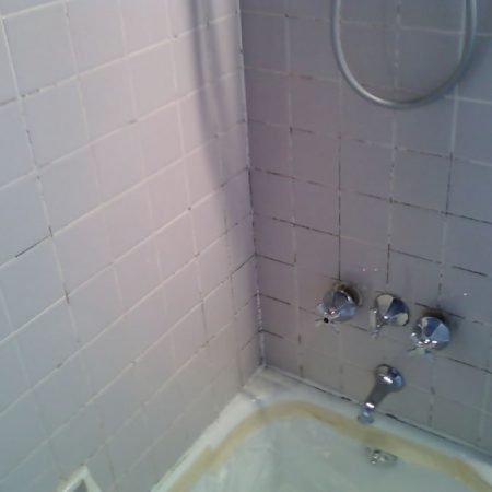 Molded Grout on Ceramic Shower