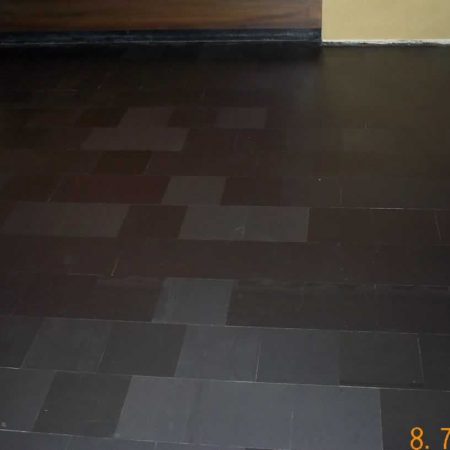 Tiled Slate Stone Floor after Stripping and Grinding