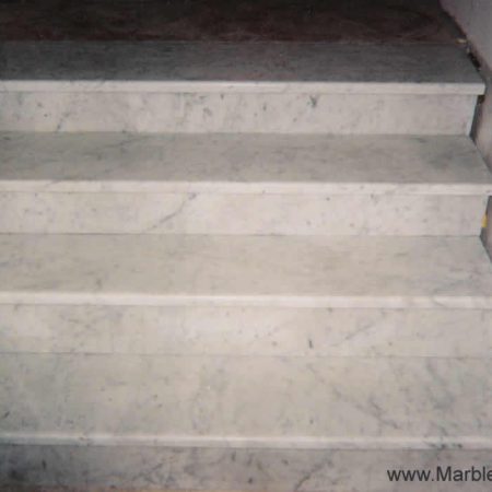 Newly Installed White Carrara Steps