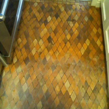 Color Enhanced on Terracotta Mosaic Tiles