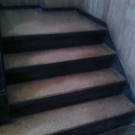 Grime Terrazzo Steps before Cleaning and Polishing