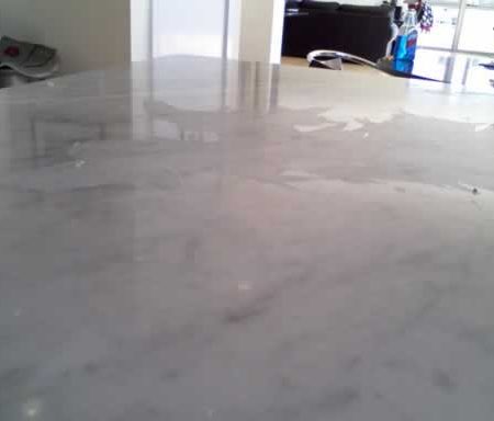 Wax Coat Flaking off on Countertop. Peeling Off