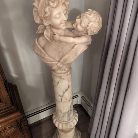 Fixed Antique Two-Heads Bust on Pillar