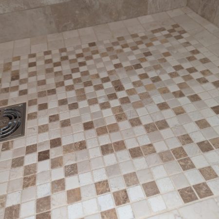 Cleaned Mosaic Shower Floor