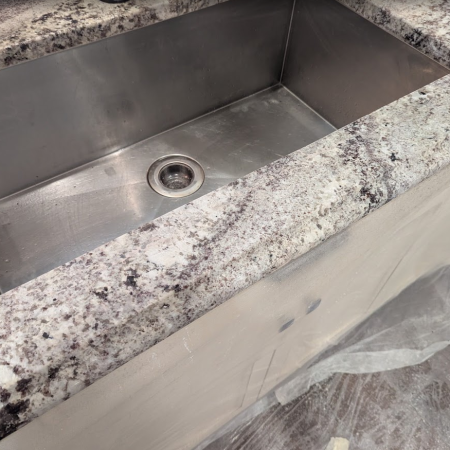 Fixed Granite Countertop After Metal Rod Removal