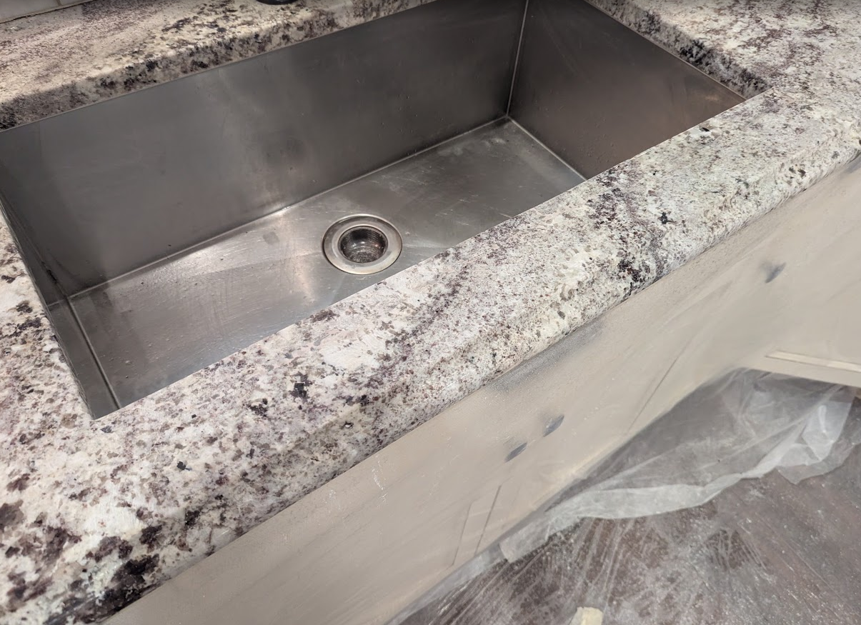 Fixed Granite Countertop After Metal Rod Removal